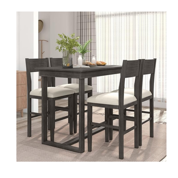 5-Piece Glorhome Counter Height Dinning Set