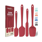 4-Piece BakeRoyal Heat Resistant Silicone Spatula Set