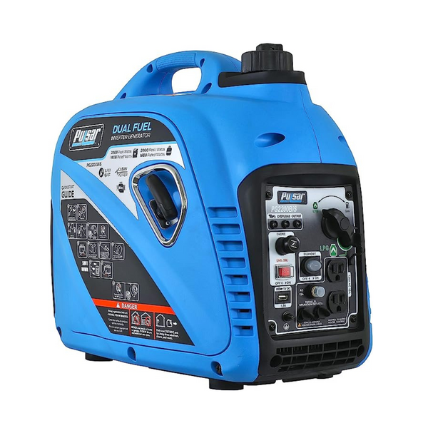 Pulsar Dual Fuel Gasoline/Propane Powered Inverter Generator