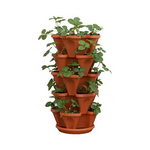 5-Pots Mr. Stacky 12  Terracotta Plastic Vertical Stackable Planter