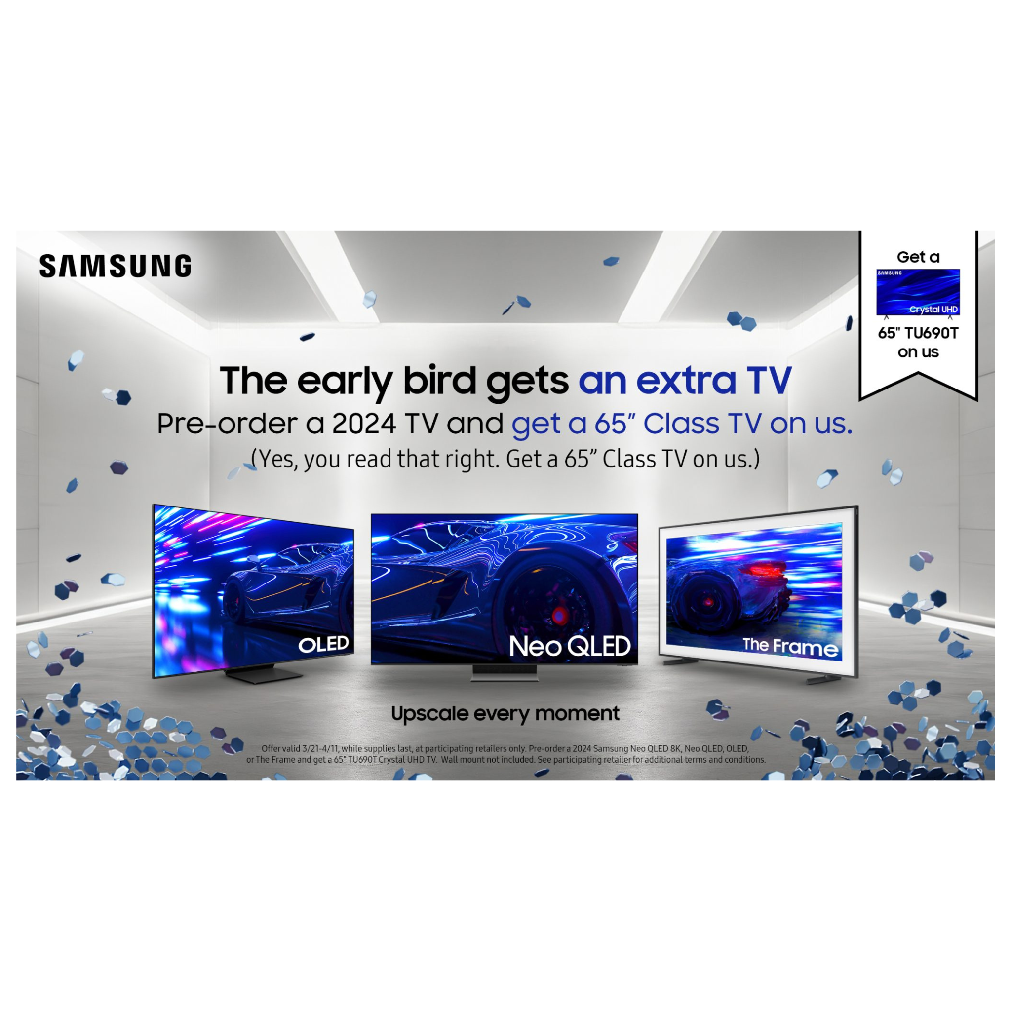 Free 65" 4K UHD TV With Samsung TV Pre-order