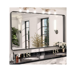 (48" x 26") Rectangular Metal Frame Modern Wall Mounted Vanity Mirror