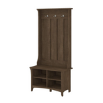 Bush Furniture Salinas Hall Tree Entryway Coat Rack