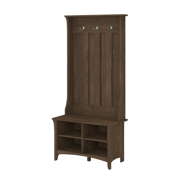 Bush Furniture Salinas Hall Tree Entryway Coat Rack