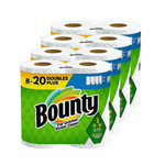 Bounty Paper Towels, 8 Double Plus Rolls = 20 Regular Rolls