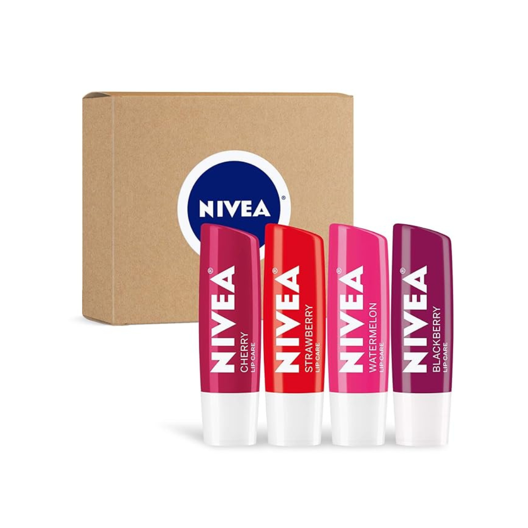 4-Pack Nivea Lip Care Fruit Variety Pack