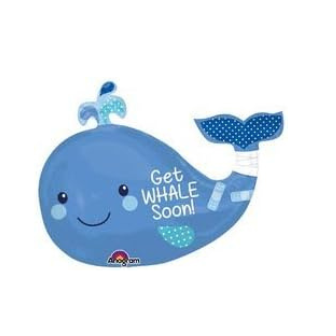 Anagram International 34" Get Whale Soon Shape Balloon