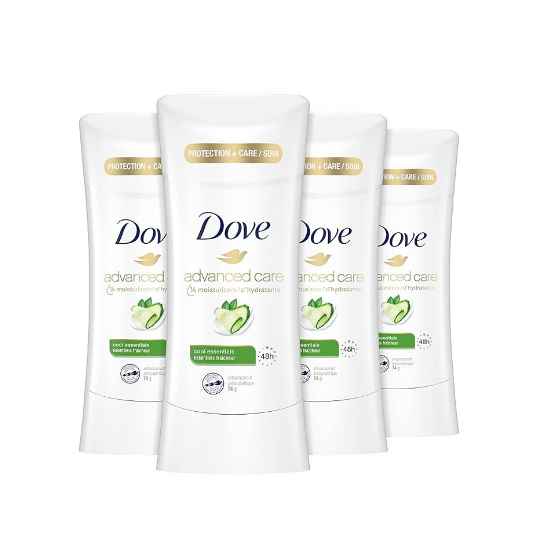 Dove Advanced Care Antiperspirant Cool Essentials Deodorant (Pack of 4)