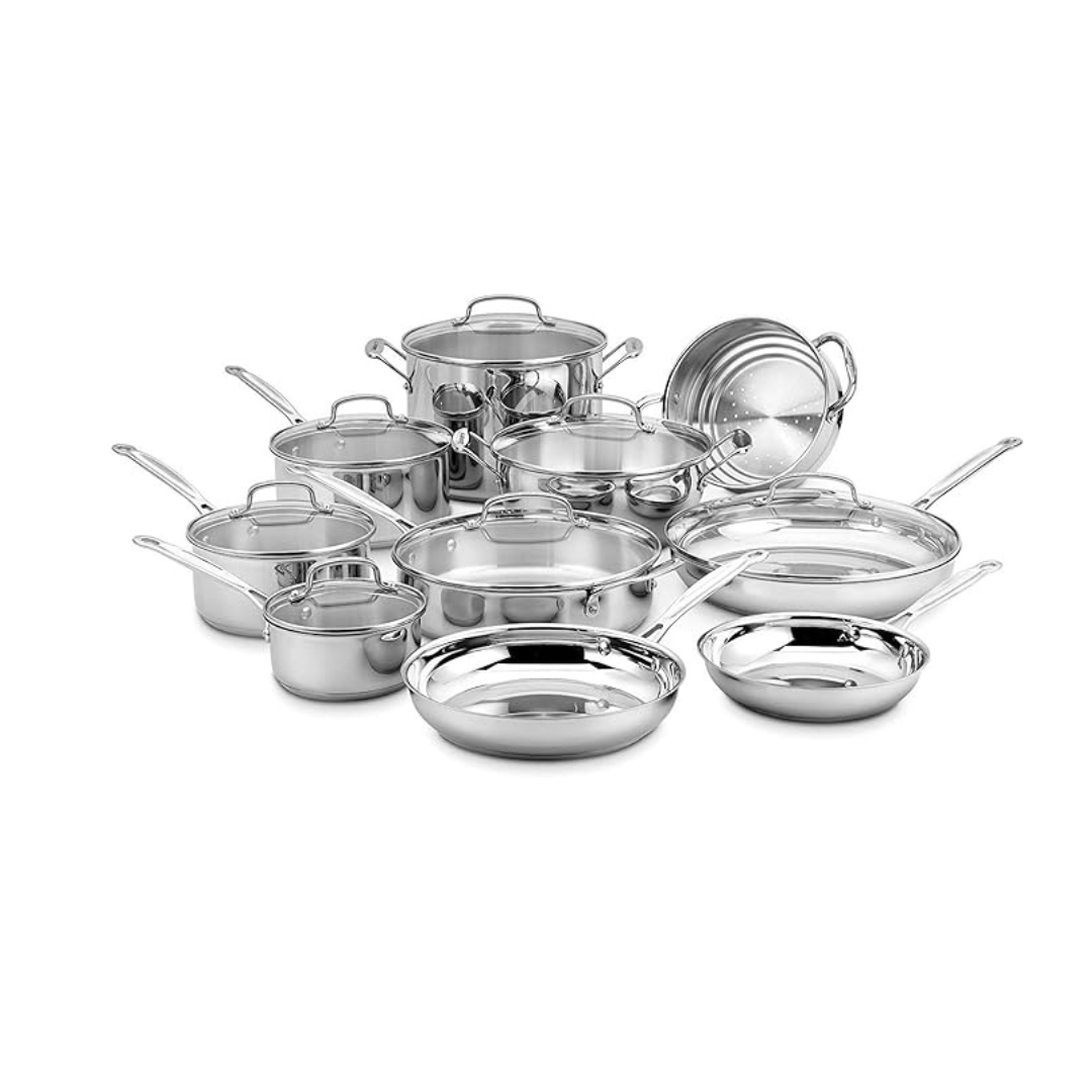 Cuisinart Chef’s Classic Steel Collection 17-Piece Cookware Set