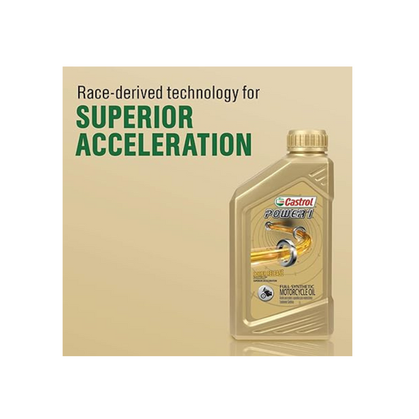 6-Pack Castrol Power1 4T 10W-40 Full Synthetic Motorcycle Oil, 1qt