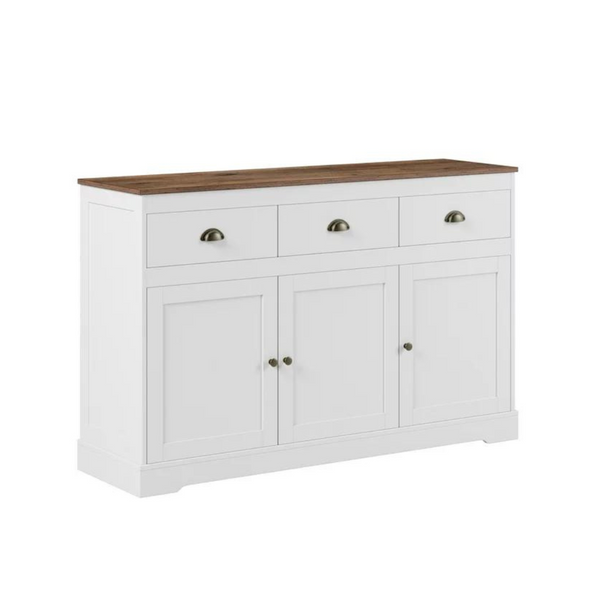 Homfa Sideboard Storage Cabinet with 3 Drawers & 3 Doors