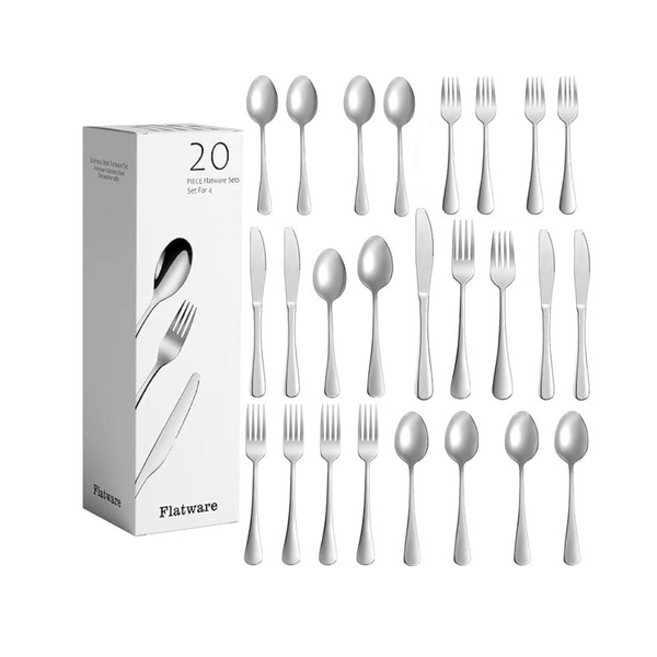 20-Piece Sliverset Premium Stainless Steel Flatware Set