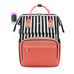 Lovevook Women's 15.6" Stripe Pink Laptop Backpack
