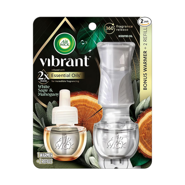 Air Wick Plug in Scented Oil Starter Kit (Gadget + 2 Refills)