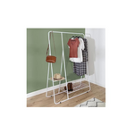 Honey-Can-Do White Clothing Rack with Shelves and Hanging Bar