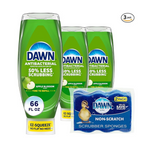3-Pack Dawn Antibacterial EZ-Squeeze Liquid Soap (22oz) + 2-Pack Sponges