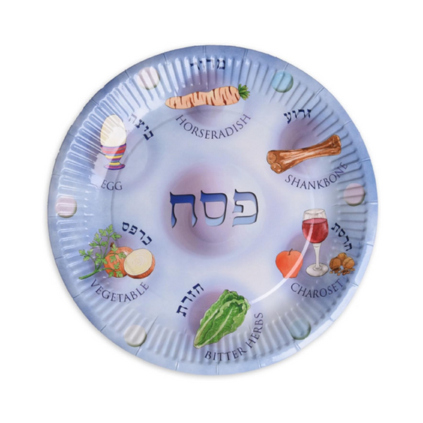 Cazenove Seder Plate Paper Plates, 12 Pack