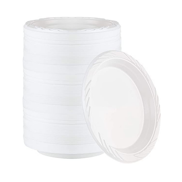 Plasticpro Disposable Plastic Plates, 100 Count (4 Sizes)