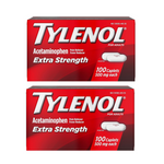 2 Packs of 100-Ct Tylenol Extra Strength 500mg Caplets