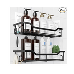 2-Pack Stainless Steel Adhesive Shower Organizer