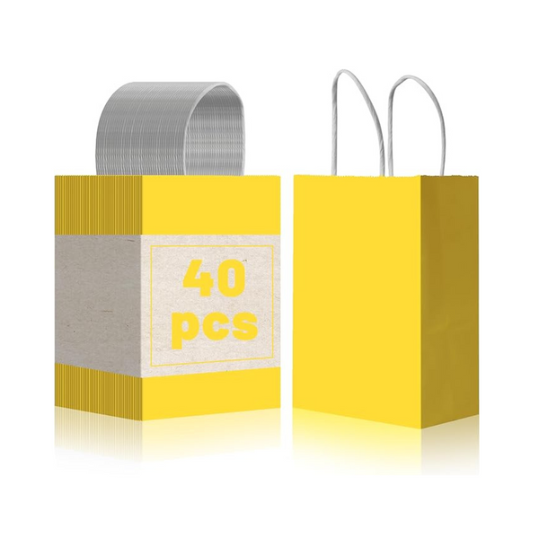 40-Pack Wimarn Small Size Goody Bags (Yellow)