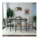 5-Piece Wood & Metal Dining Set