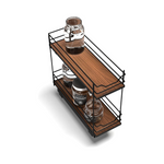 Home Zone Living Pull Out Kitchen Cabinet Organizer w/ 2 Tiers of Storage