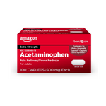 100-Count Amazon Basic Strength Pain Relief Acetaminophen Caplets, 500 mg