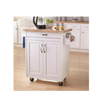 Mainstays Kitchen Island Cart with Drawer and Storage Shelves