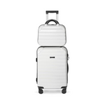 2-Piece Feybaul Suitcase Pc+Abs Carry On Luggage Set with Spinner Wheels