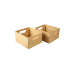 2-Piece The Home Edit Bamboo Small Bamboo Organizing & Storage Bins
