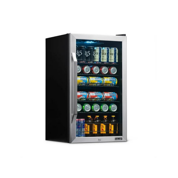 NewAir Premium Stainless Steel 126 Can Beverage Refrigerator and Cooler