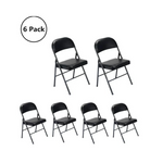 6-Pack UBesGoo Cushioned Padded Folding Chairs