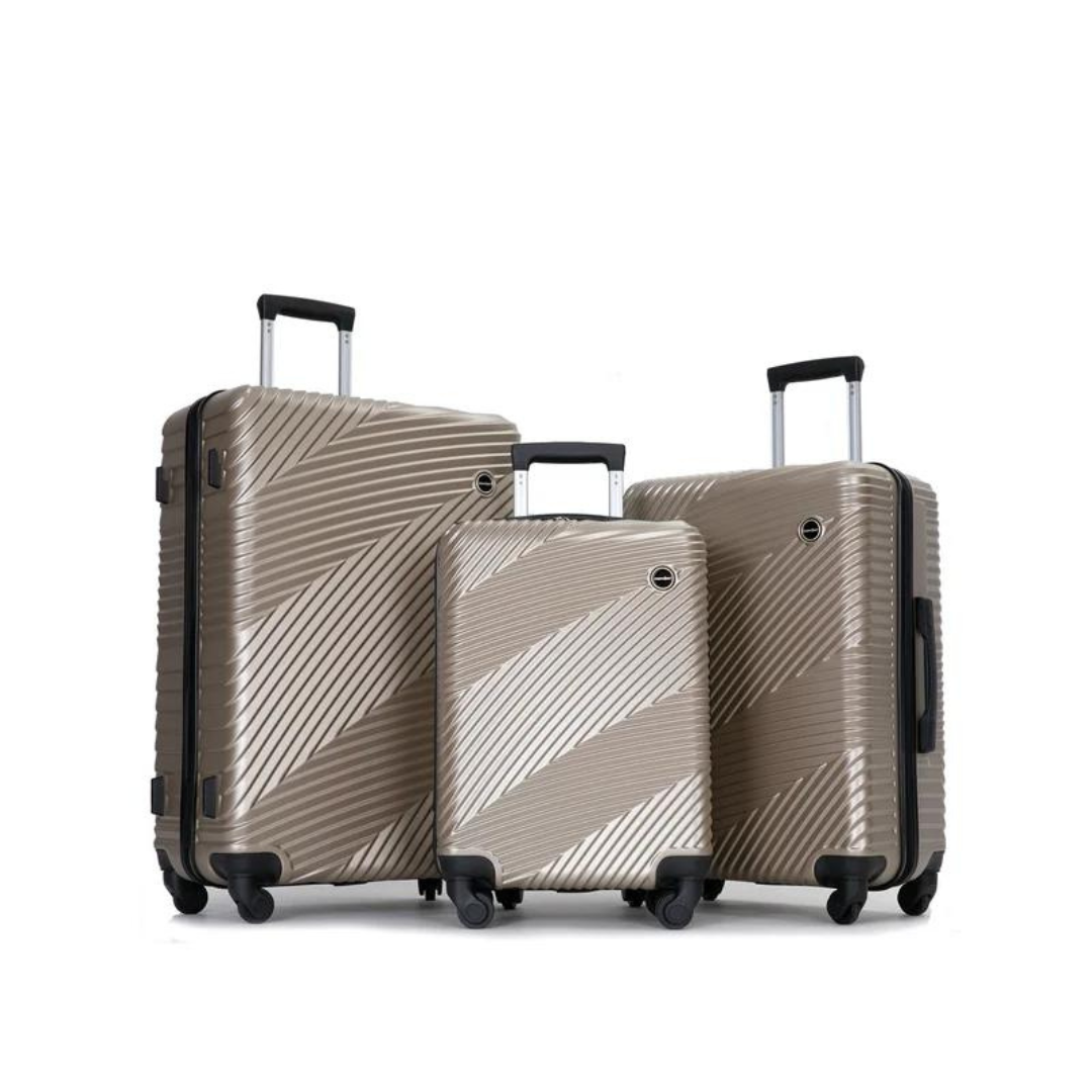 3-Piece Tripcomp Lightweight Luggage Set with Wheels (20/24/28, 6 colors)