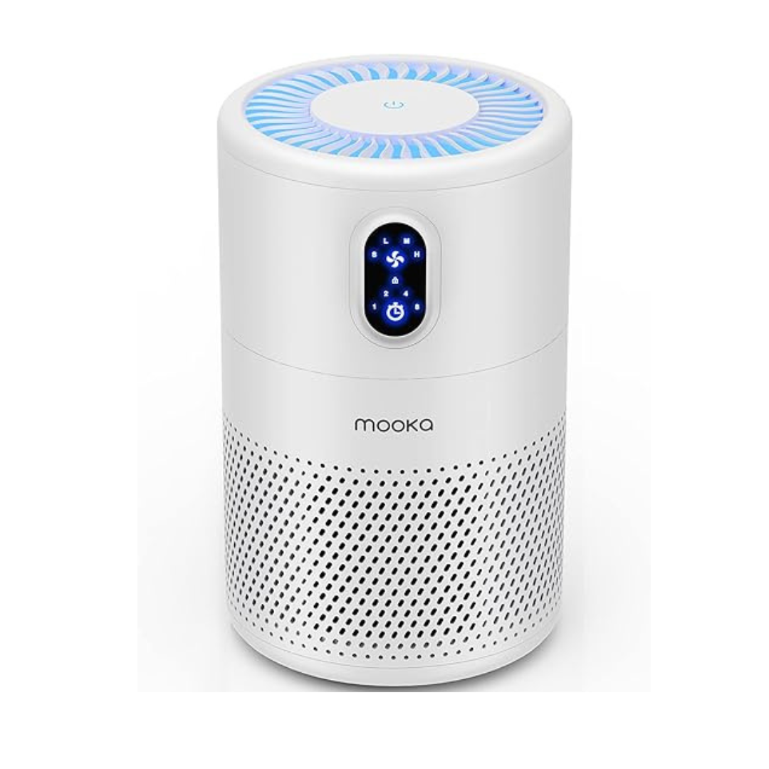 Mooka up to 1076ft H13 True Hepa Air Purifier with Night Light
