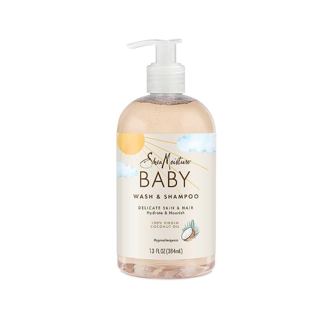 SheaMoisture 100% Virgin Coconut Oil Baby Wash & Shampoo, 13 oz