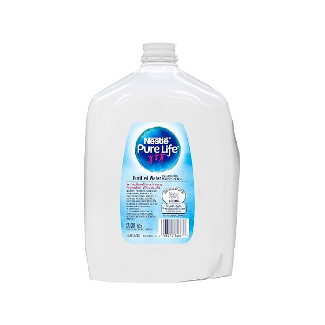 Pure Life Purified Plastic Bottled Water Jug, 1 Gallon