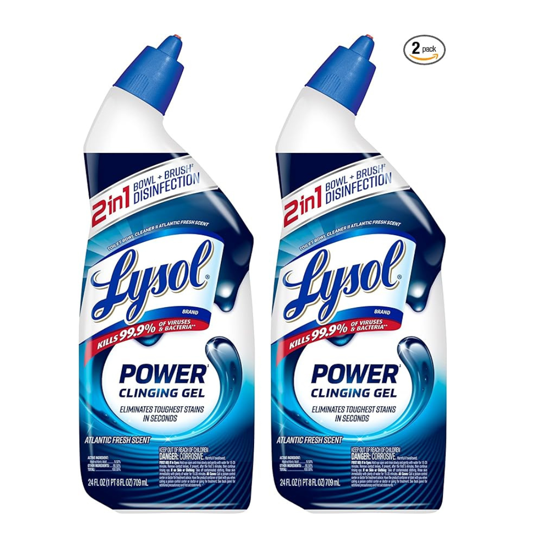 Lysol Power Toilet Bowl Cleaner Gel (24 Fl oz, 2-pack)