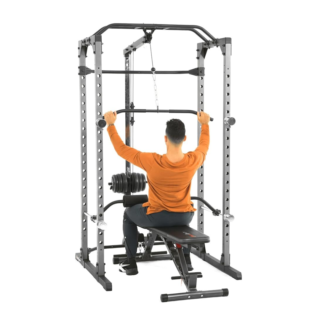 Fitness Reality 810XLT Super Max Power Cage + Lat Pull-down Attachment