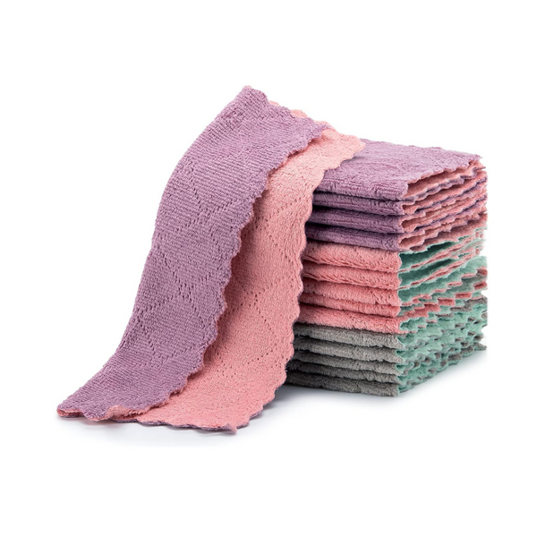 15-Pack Microfiber Reusable,Absorbent,Nonstick Cleaning Cloth