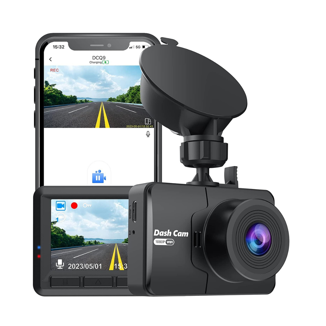 1080P Fhd Mini Dash Camera for Cars with WiFi & 2.45" Ips Screen