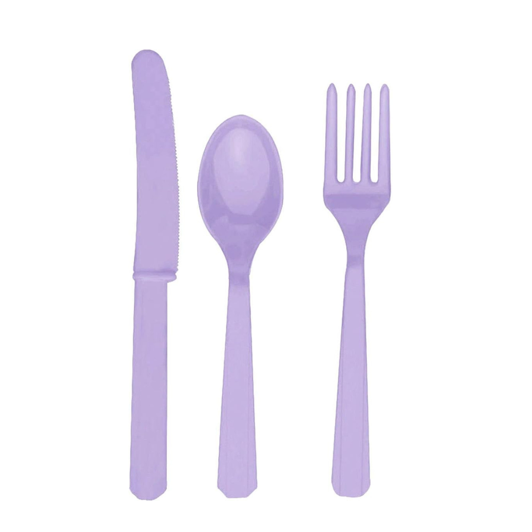 24-Count Amscan Durable & Eco-Friendly Assorted Plastic Cutlery Set