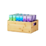 Set of 2 The Home Edit Bamboo Stackable Storage Organizing Bins