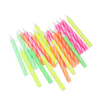 Chef Craft Classic Spiral Birthday Candles, Neon (24 Piece Set)