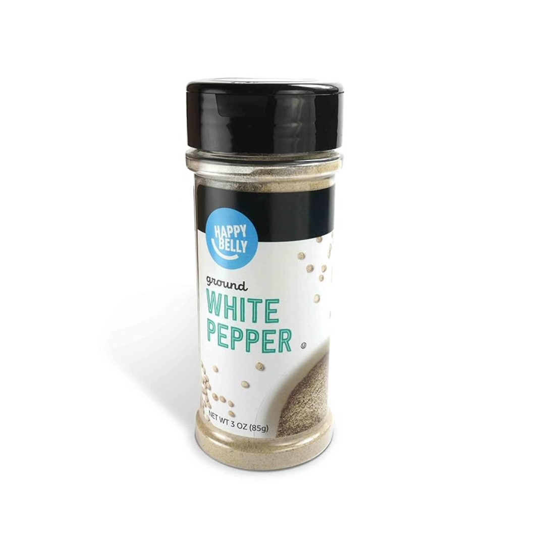 Amazon Brand Happy Belly White Pepper Ground (3 ounce)