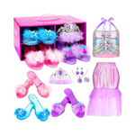 Mermaid Princess Dress Up Set With 3 Pairs of Shoes