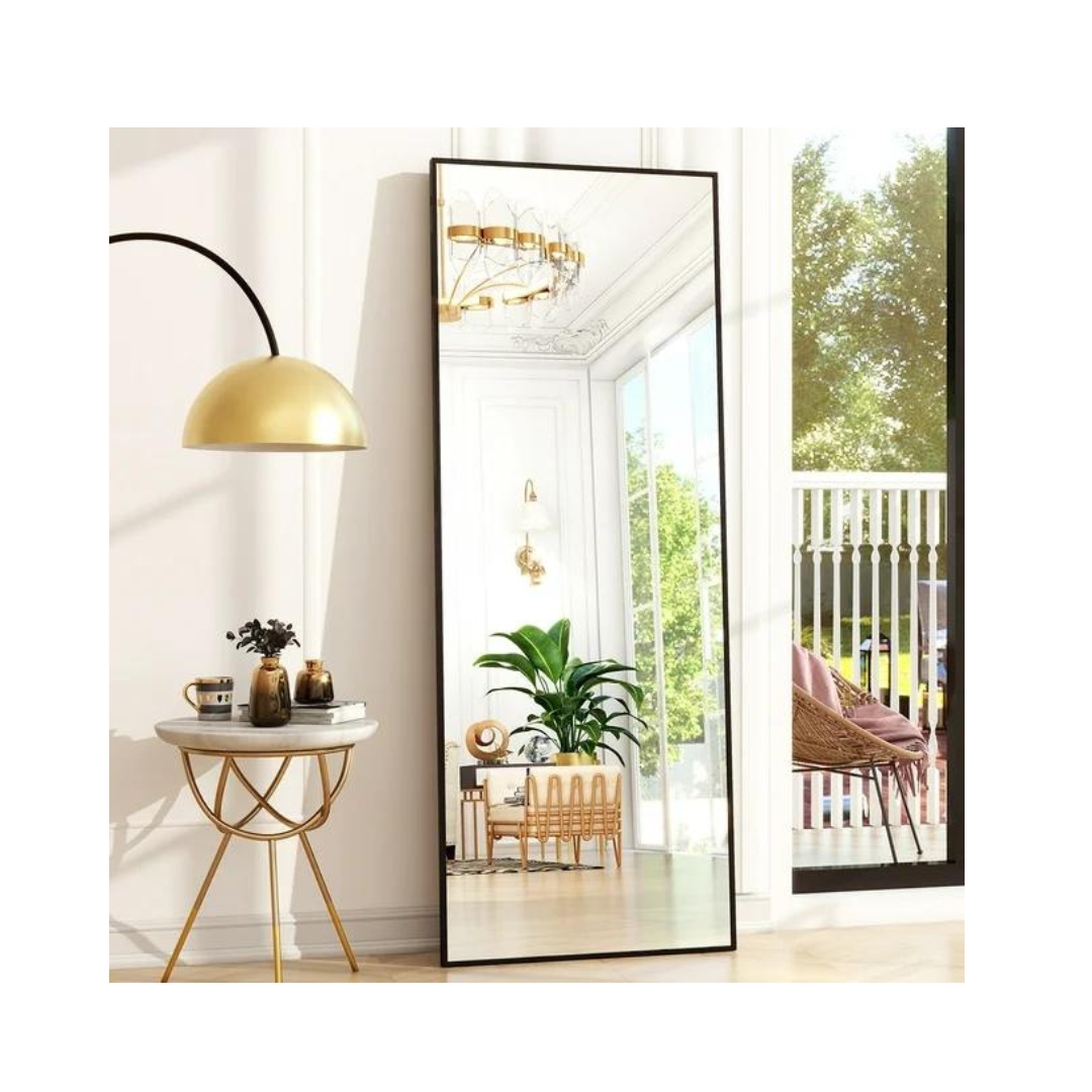 Beautypeak (64" x 21") Full Length Rectangle Mirror with Stand