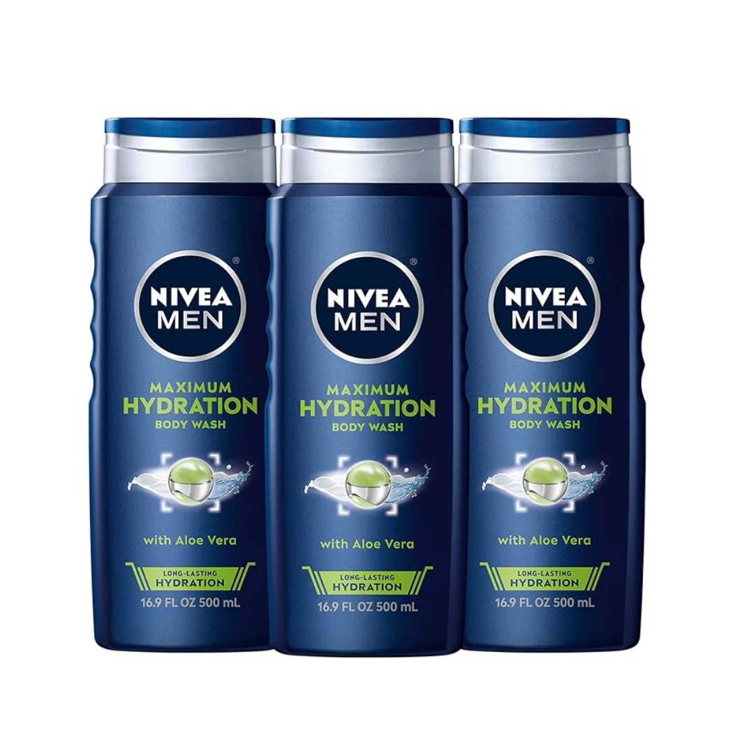 3-Pack Nivea Men's Maximum Hydration 3-in-1 Body Wash, 16.9 Fl Oz