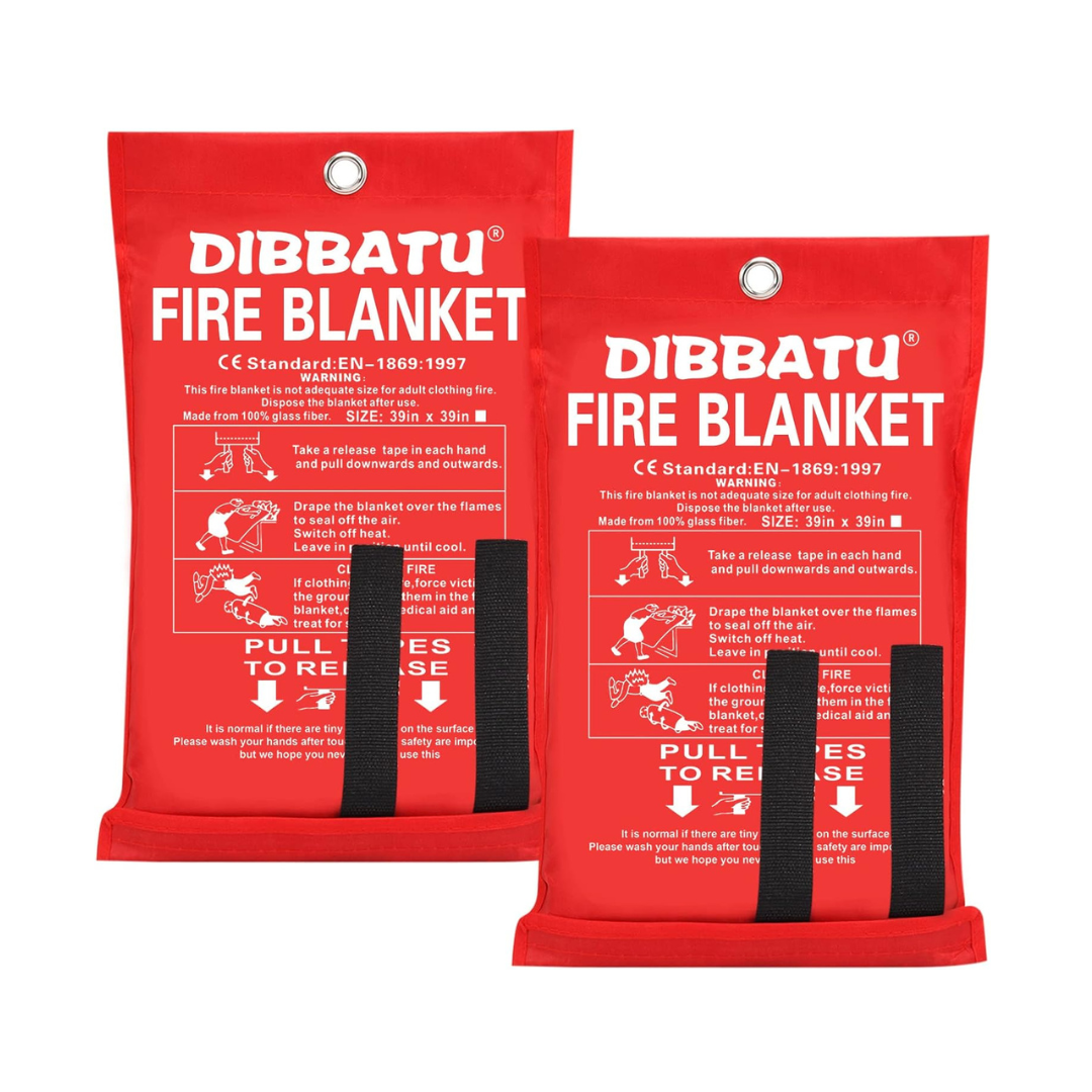 2-Pack Emergency Fire Blanket for Home and Kitchen