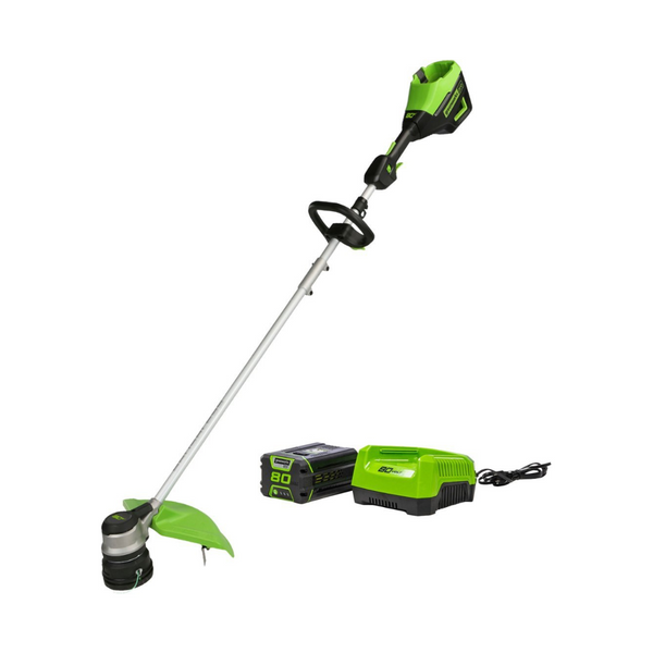 Greenworks 16" 80 Volt Brushless Trimmer (2Ah Battery & Charger included)